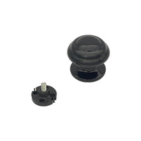 Pomolo fisso per porta SAGUATTI 878/70QB in alluminio nero lucido