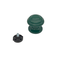 Pomolo fisso per porta SAGUATTI 878/70SB in alluminio verde lucido