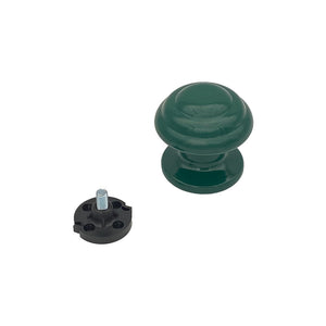 Pomolo fisso per porta SAGUATTI 878/70SB in alluminio verde lucido