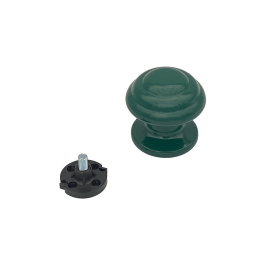 Pomolo fisso per porta SAGUATTI 878/70SB in alluminio verde lucido