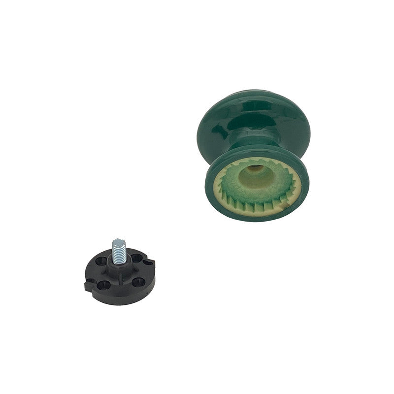 Pomolo fisso per porta SAGUATTI 878/70SB in alluminio verde lucido