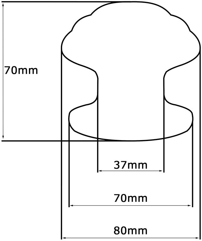 Pomolo fisso per porta SAGUATTI 878/80KB in alluminio bianco lucido