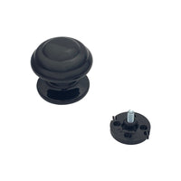 Pomolo fisso per porta SAGUATTI 878/80QB in alluminio nero lucido