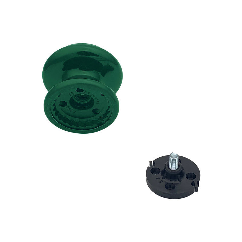 Pomolo fisso per porta SAGUATTI 878/80SB in alluminio verde lucido