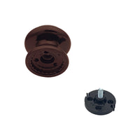 Pomolo fisso per porta SAGUATTI 878/80UB in alluminio marrone lucido