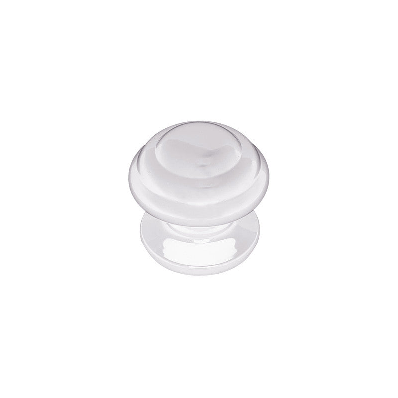 Pomolo fisso per porta SAGUATTI 878/80TB in alluminio bianco lucido