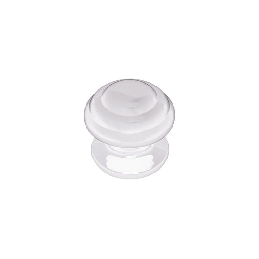 Pomolo fisso per porta SAGUATTI 878/80TB in alluminio bianco lucido