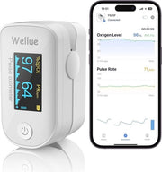 Monitor di saturazione di ossigeno ematica - termometro di frequenza cardiaca - livelli SpO2 - polsoximetro portatile per bambini e adulti con display a LED