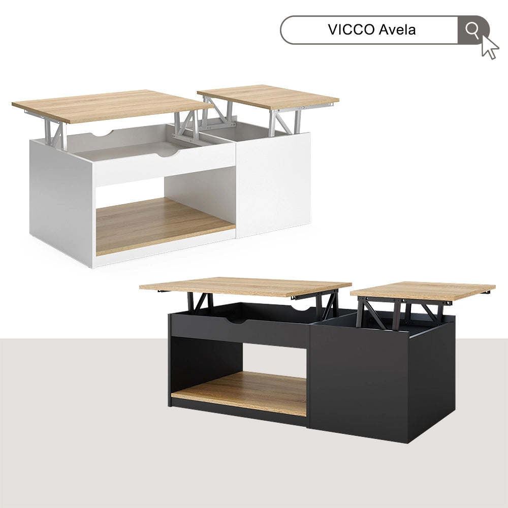 Vicco Tavolino Bianco/Sonoma 55 x 110 cm
