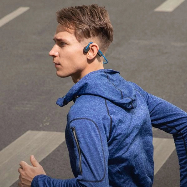 Shokzs Openmove Blue, Cuffie bluetooth a conduzione ossea progettate per uso quotidiano dagli sportivi