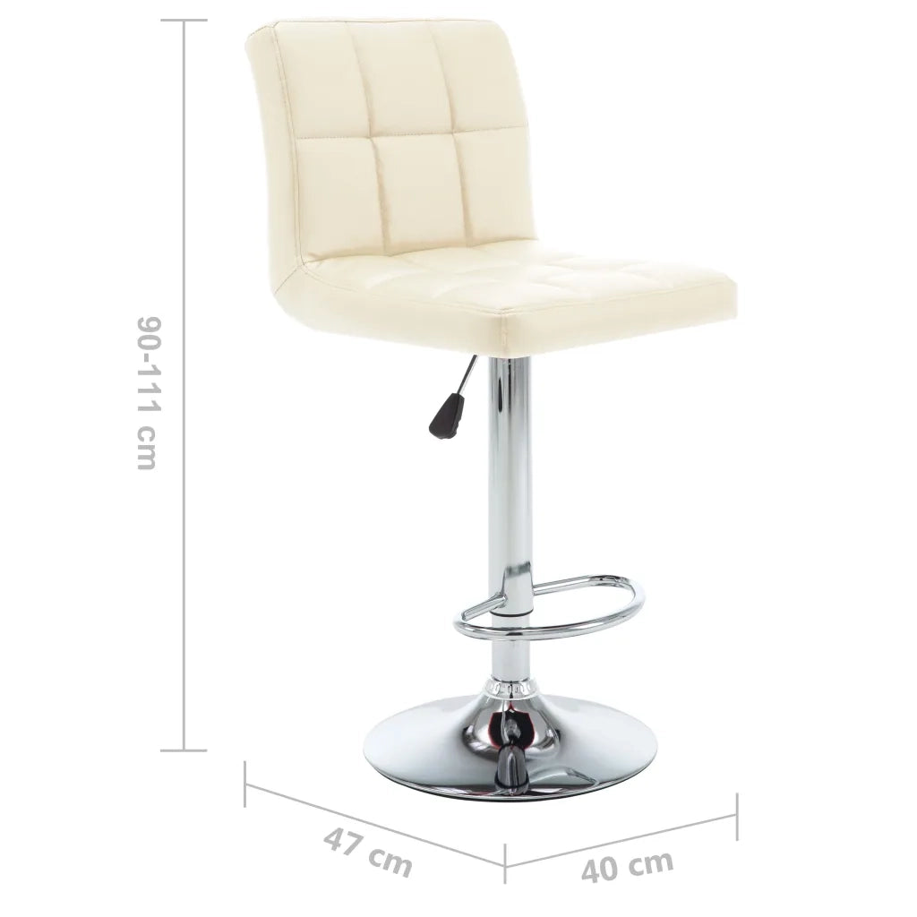 Sgabelli da Bar 2 pz Crema in Similpelle cod mxl 55510