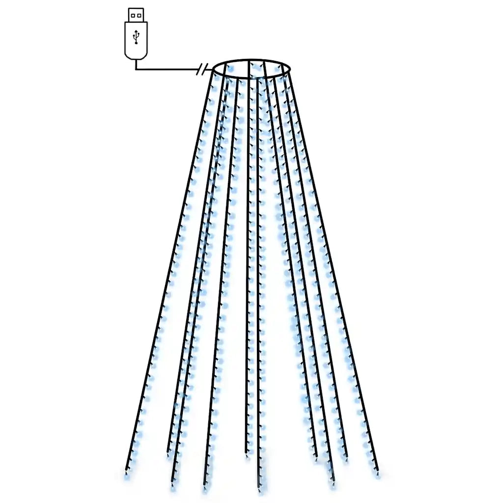 Luci per Albero 500 LED Blu 500 cm Interno Esterno 328898