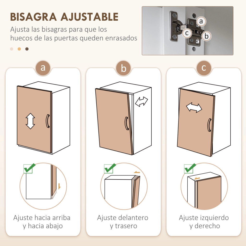 Armadio Cucina con Ante a Vetro, 2 Cassetti e Ripiani ¨C zephmum ¨C Bianco 100x40x180 cm
