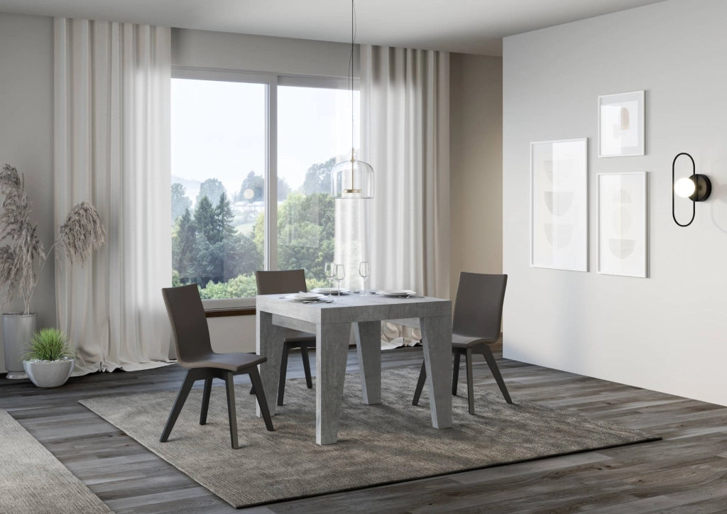 Tavolo allungabile 90x90/246 cm Naxor Cemento
