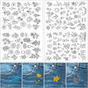 Borduromaggiore Plus - Modelli da cucire acqua-resistenti autoadesivi 2 fogli Modelli da cucire disegno per cucire a maglia e cucire a punto.