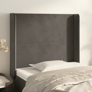 Testiera ad Orecchio Grigio Scuro 83x16x118/128 cm in Velluto cod mxl 46609