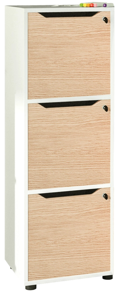 Libreria casellario in melaminico con 3 caselle ad ante cm. 41x40x121,6h