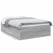 Letto matrimoniale | Letto per adulti | Giroletto Grigio Sonoma 120x190 cm in Legno Multistrato