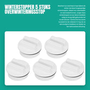 Stopper per piscina invernale 5 pezzi - Stop piscina luna - 1,5 pollice rigirolo - Stop invernale per piscina - Viti di scarico filtro - Fusto in plastica durata con anello in gomma - Stop piscina invernale