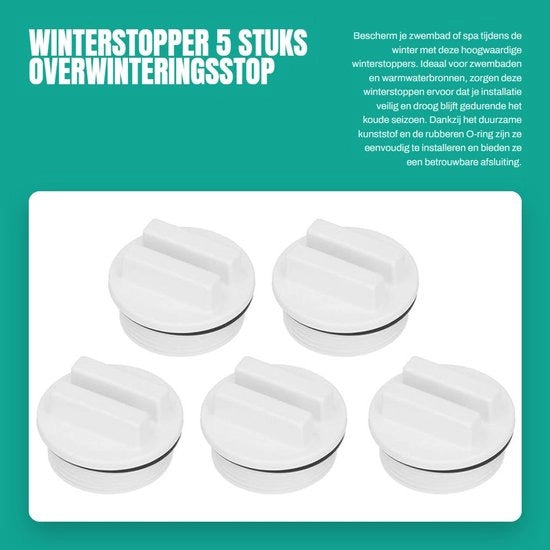 Stopper per piscina invernale 5 pezzi - Stop piscina luna - 1,5 pollice rigirolo - Stop invernale per piscina - Viti di scarico filtro - Fusto in plastica durata con anello in gomma - Stop piscina invernale