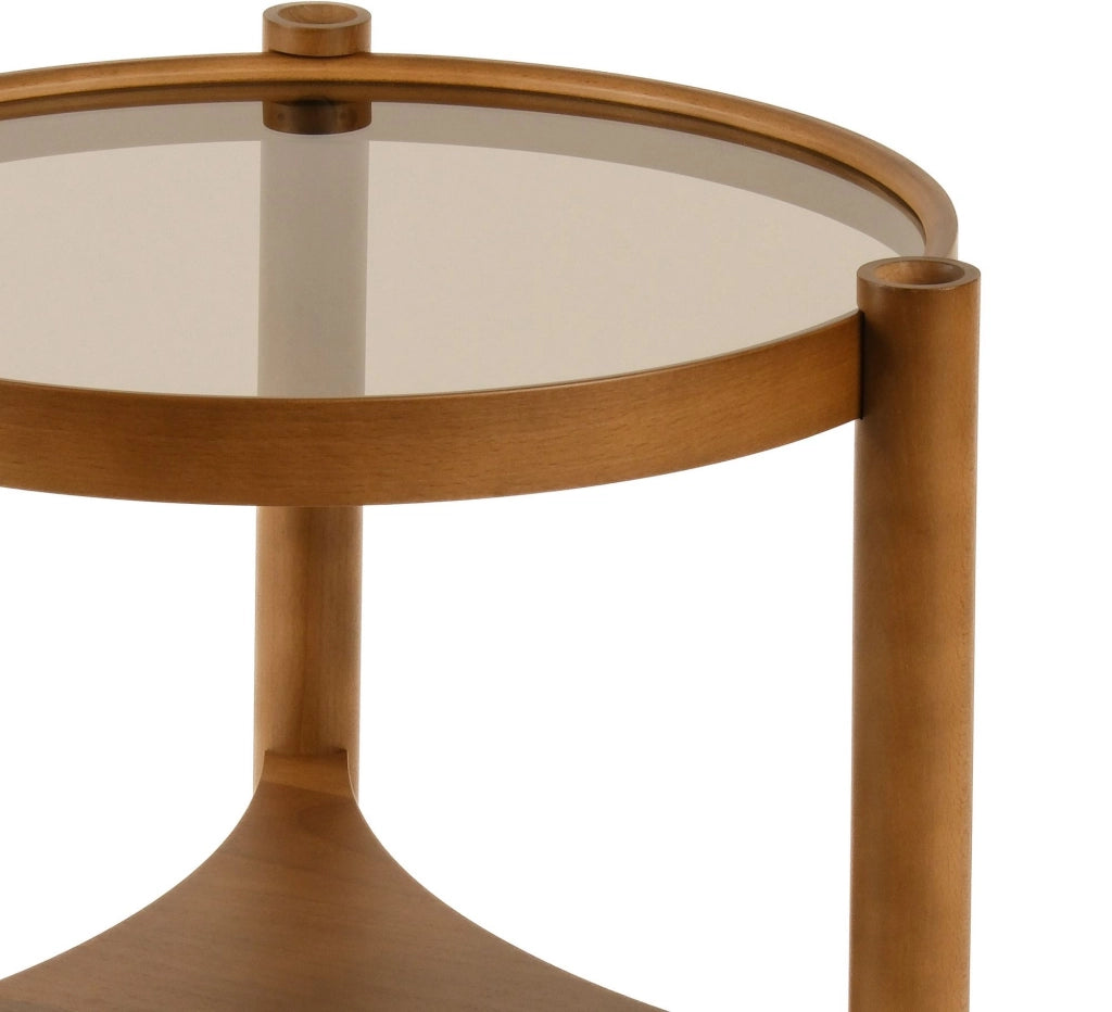 Canterano, Tavolino da Salotto un Vano, 100x100x46h cm Marrone Noce