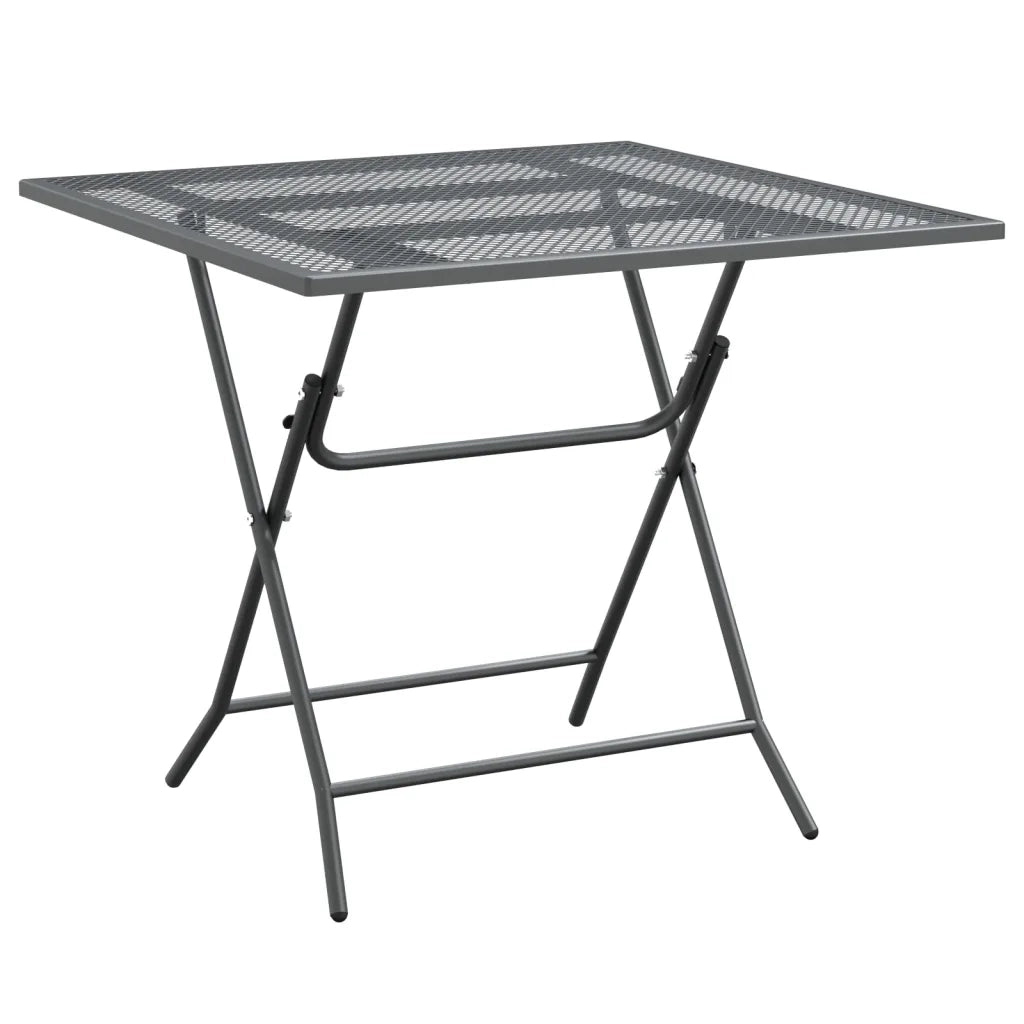 Set da Pranzo per Giardino 5pz Rete Metallica Espansa Antracite 3084722