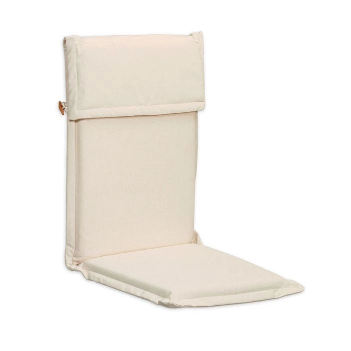 Cuscino da esterno per poltrona alta, 114x46 cm con volant - Cuscino Da Esterno Per Poltrona Alta, 114x46 Cm Con Volant Colore Sahara (righe Bianche/beige/grigie) Colore: Ecru