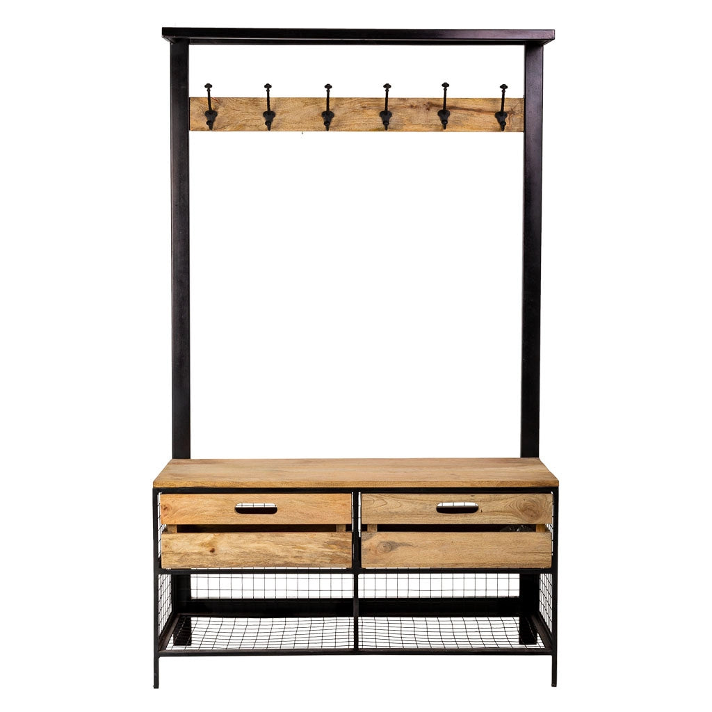 Console in legno e metallo 100x40x166