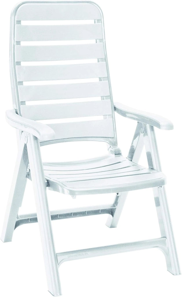 GRAND SOLEIL Green Boheme Greenpol Poltrona 5 Posizioni, 66,5 X 63 X 111,5 Cm Bianco