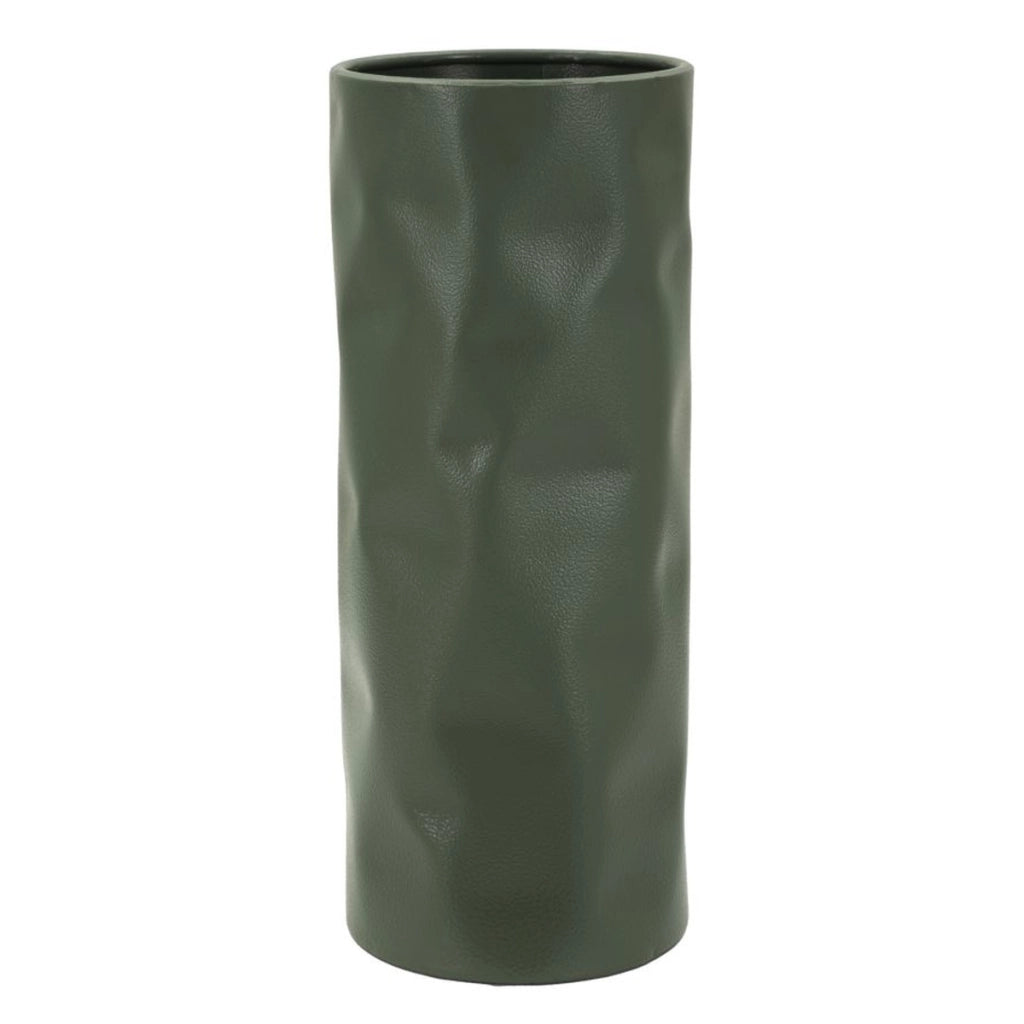 Vaso Decorativo VKH1016, Verde, Metallo, 12x12x30 cm
