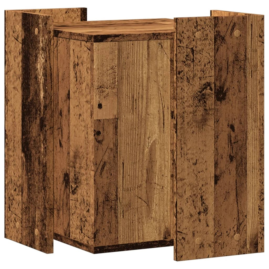 Mobiletto per lettiera per gatti legno invecchiato legno ingegnerizzato marrone 02_0043343