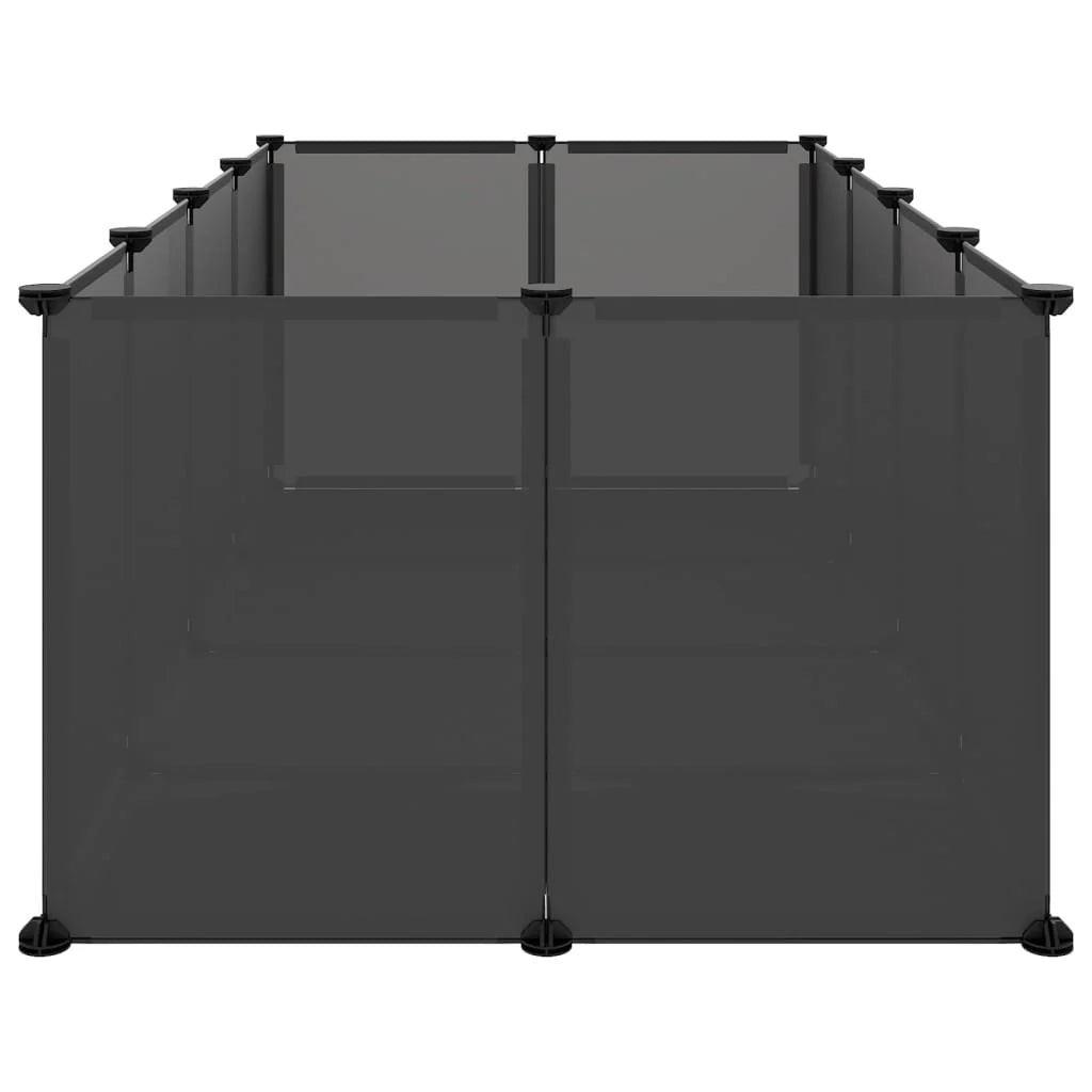 Gabbia per piccoli animali 144 x 74 x 46,5 cm PP e acciaio nero 02_0041648