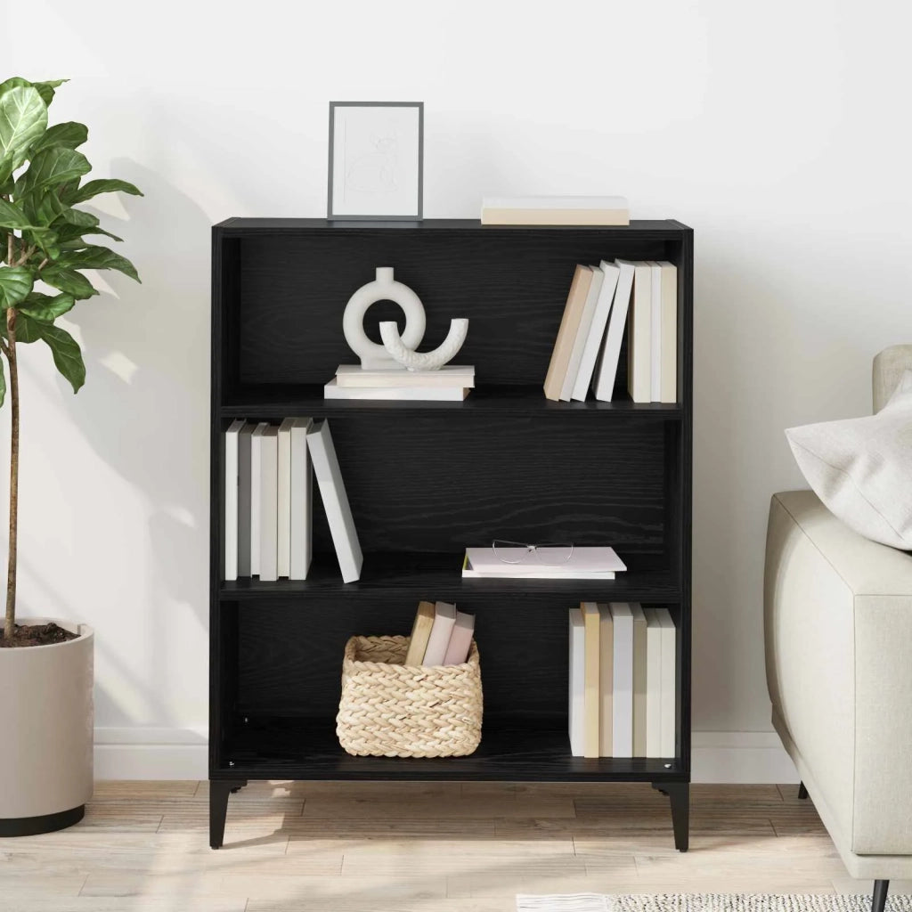 Credenza Rovere Nero 69,5 x 32,5 x 90 cm Legno multistrato