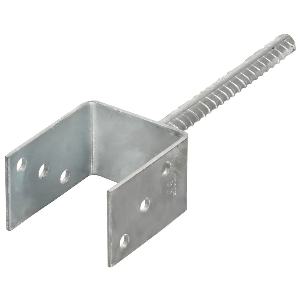 Picchetti per Recinzione 6 pz Argento 8x6x30 cm Acciaio Zincato CFW6479018
