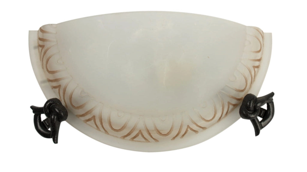 Plafoniera Candellux GIO E27 30cm bianco patina vetro
