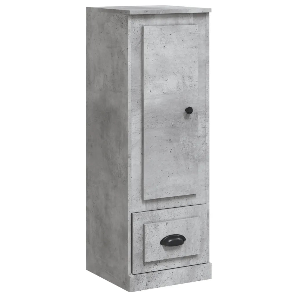 Credenza-Buffet-Armadio da cucina Grigio Cemento 36x35,5x103,5 cm in Legno Multistrato