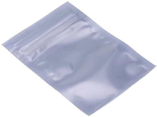 Borsa di Stoccaggio Antistatica - 100 Unità - Chiusura Ripassante - Argento - Accessori Elettronici - Ideale per l'Organizzazione - Perfetta per la Casa