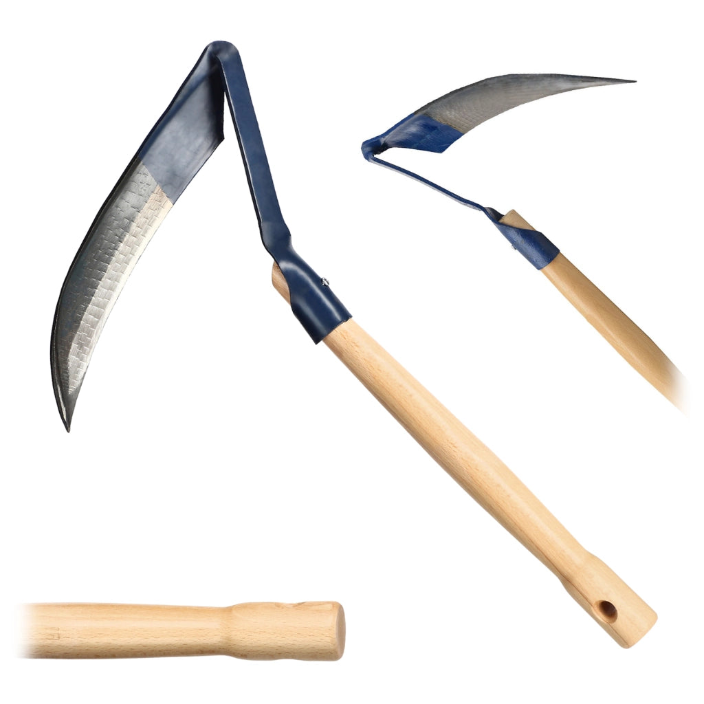 Falce a mano KADAX 50 cm per giardino, foresta, agricoltura, per erbacce, cereali, resistente