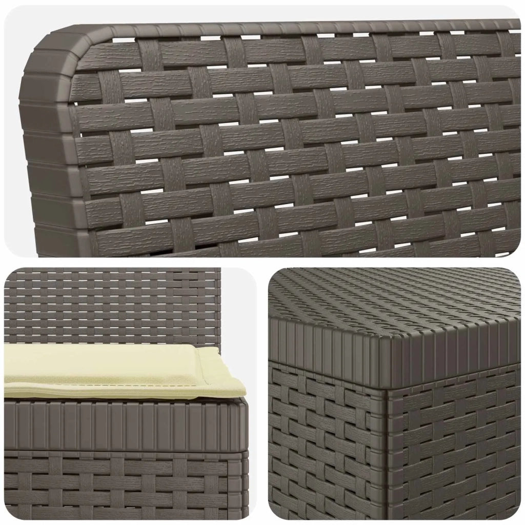 Divano da giardino 4 posti con cuscini aspetto rattan PP 3444010