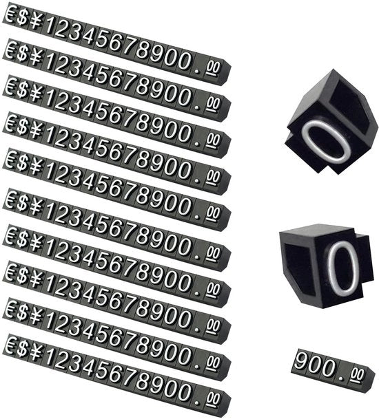 Display Price Adjustable - Display Price Cards - Price Card Holder - Price Labels - 10 Pieces - High Quality Plastic