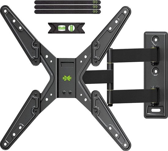 Supporto per schermo da parete con braccio lungo per schermi LED 4K plasma da 26 a 55 pollici, supporto per schermo da parete girevole e inclinabile, massimo VESA 400x400mm, supporto per schermo da parete con braccio lungo fino a 40 kg