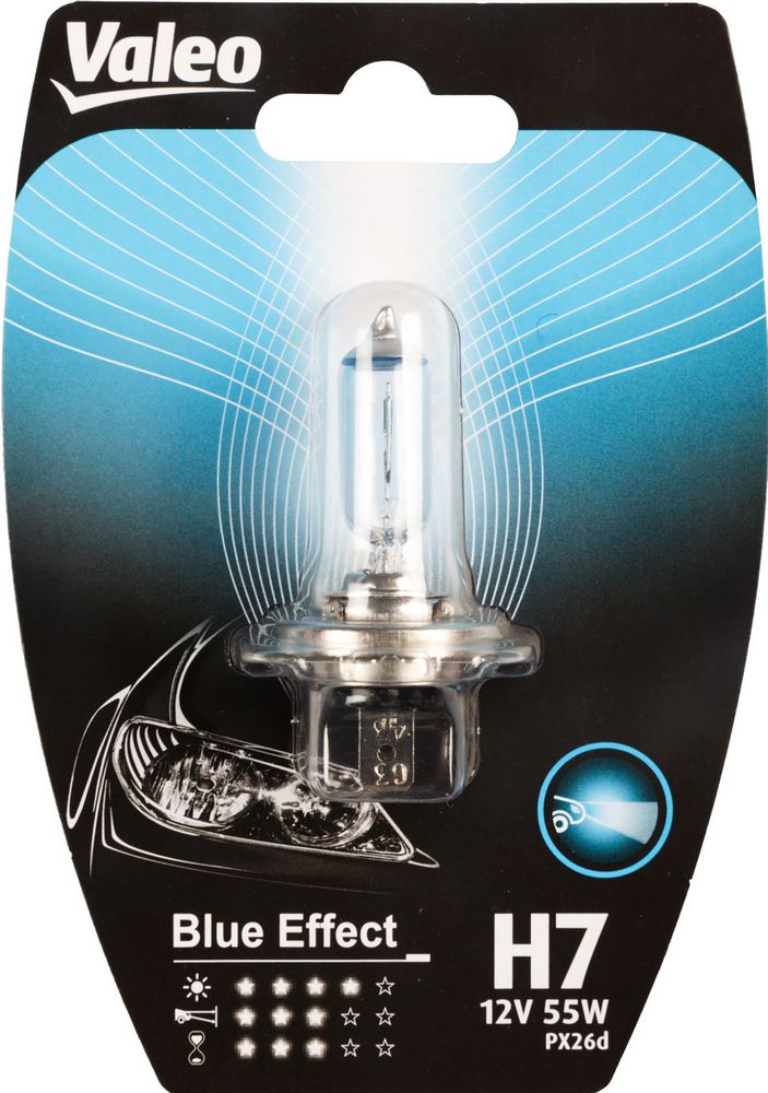 H7 lampada singola auto 12V 55W Blue effect attacco PX26d