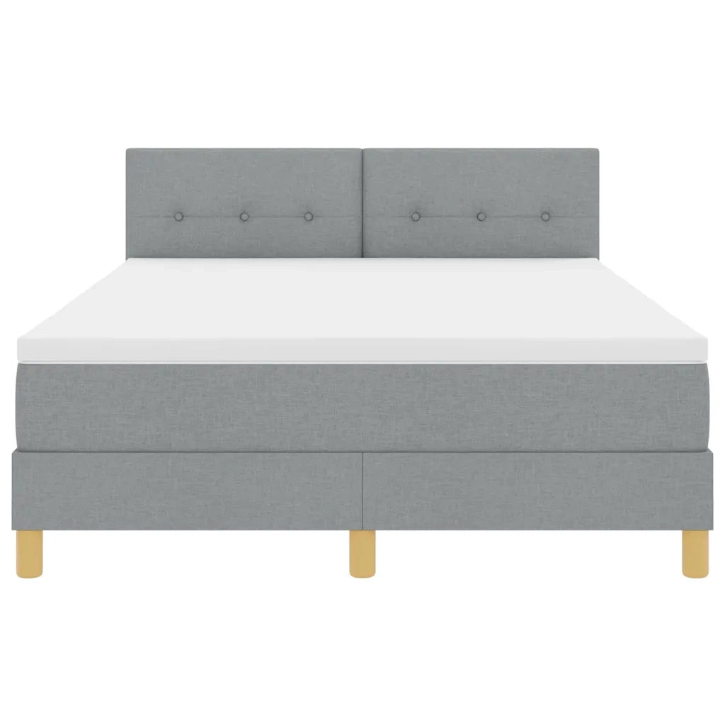 Letto a molle con cuscino Grigio chiaro 160 x 200 cm Tessuto 3338930