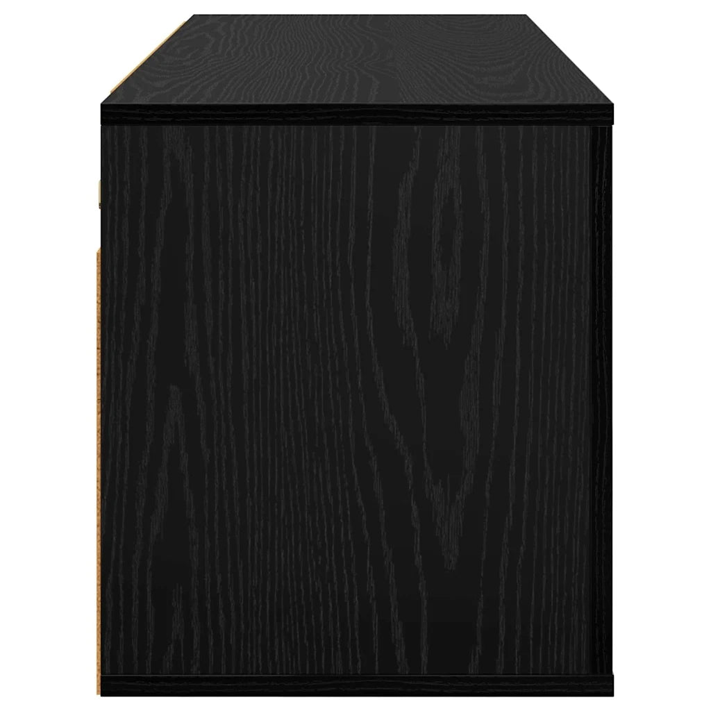 Mobile TV da parete Rovere Nero 100 x 34,5 x 40 cm 881155