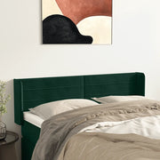 Testiera ad Orecchio Verde Scuro 147x16x78/88 cm in Velluto