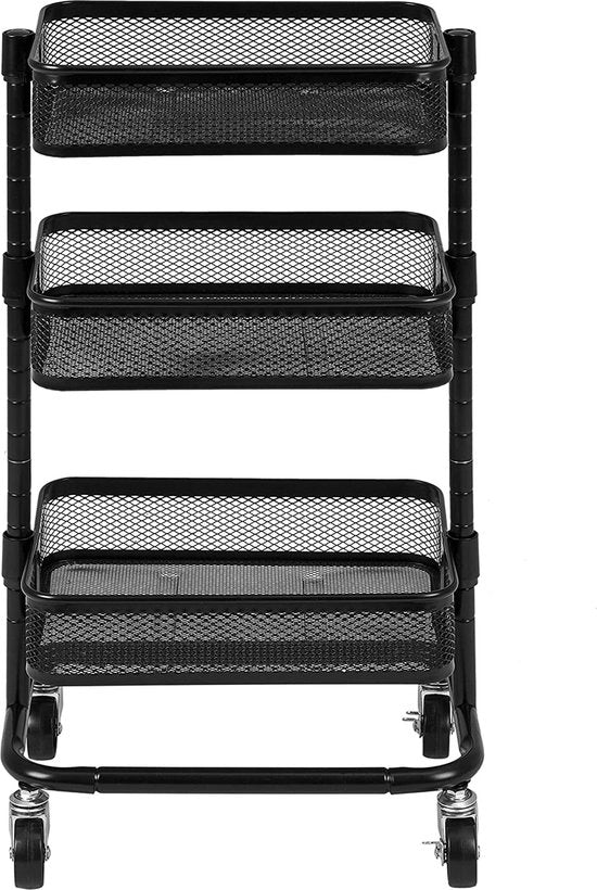 Trolley per cucina – ripiani per cucina - Trolley di archiviazione su ruote – con livelli – sostenibile - risparmia spazio