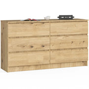 Cassettiera AKORD K140 Quercia Artisan 138 cm 6 cassetti 138x40x77 cm