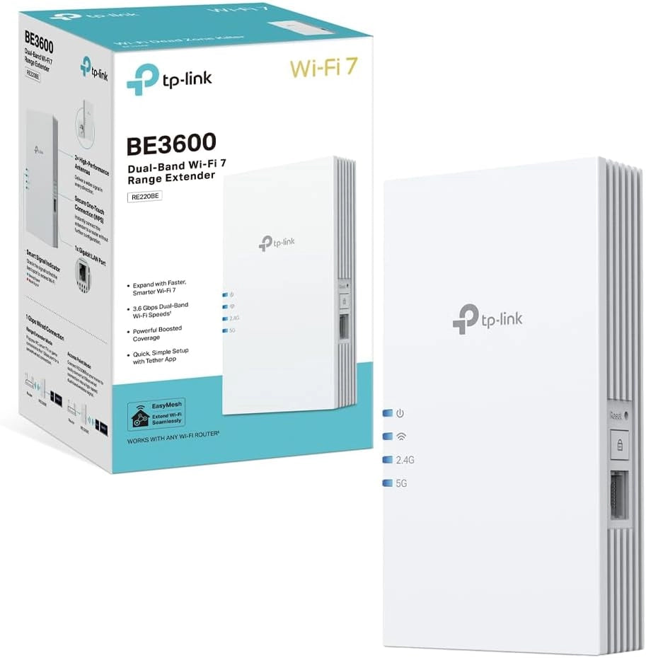 TP-Link RE815XE Ripetitore WiFi 6E AXE5400Mbps Tri-Band, 160MHz, Banda Dedicata a 6 GHz, Roaming Intelligente, EasyMesh, Amplificatore Mesh Extender, Ripetitore Per Casa, Access Point