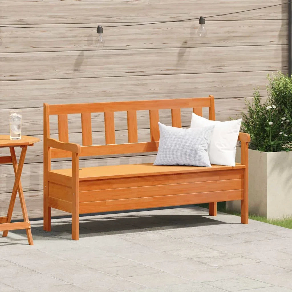 Panchina da esterno Marrone 119 x 44 x 76 cm Pino massello 4012184