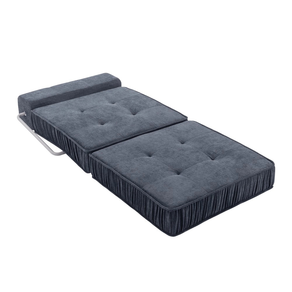 Divano Letto Futon Reclinabile ¨C Xylo ¨C Grigio, Tessuto, Cuscino Rimovibile